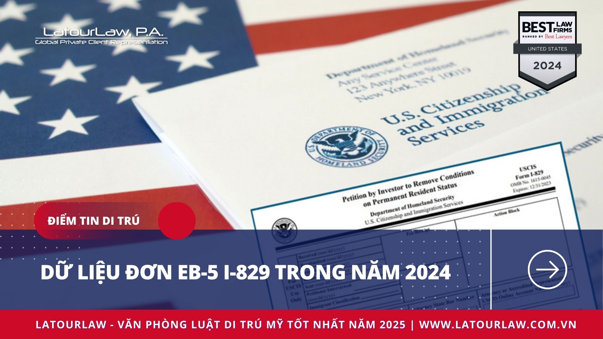 DỮ LIỆU ĐƠN EB-5 I-829 TRONG NĂM TÀI CHÍNH 2024